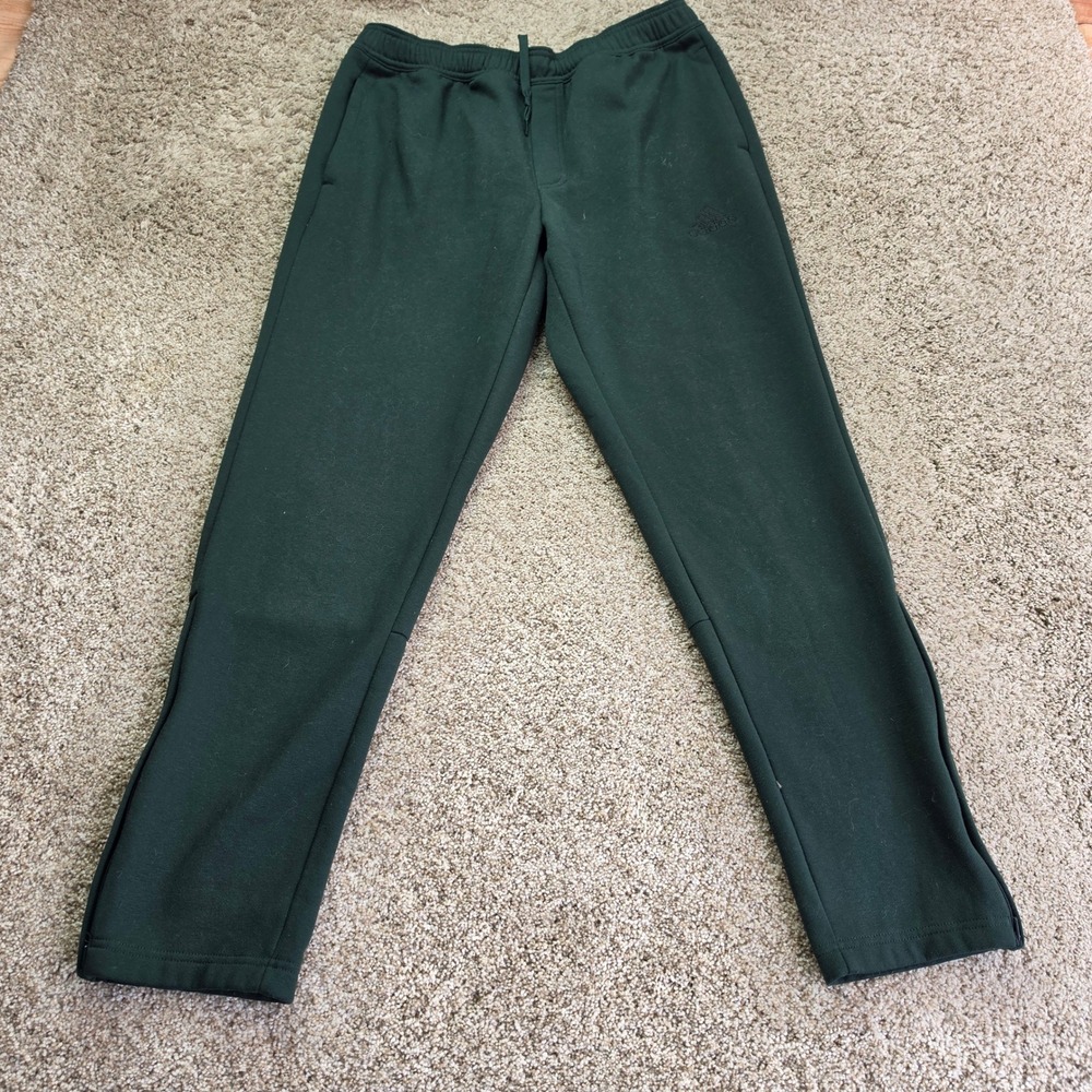 Adidas Jogger Pants Mens Large Green Black Logo Outdoor Casual Athleticā Adult